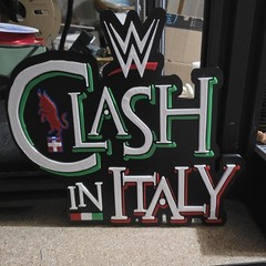 WWE Mattel Elite Clash In Italy PLE 2026 6.5 X 6 Inch Logo Accessory