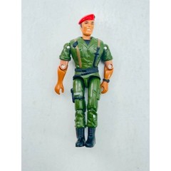 Vintage 1986 Lanard The Corps Action Figure Green Military Soldier Red Beret Toy