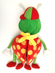 Bertie Beetle Plush Toy Nestle 24″ Vintage Green Red Yellow Wings Scarf 60cm