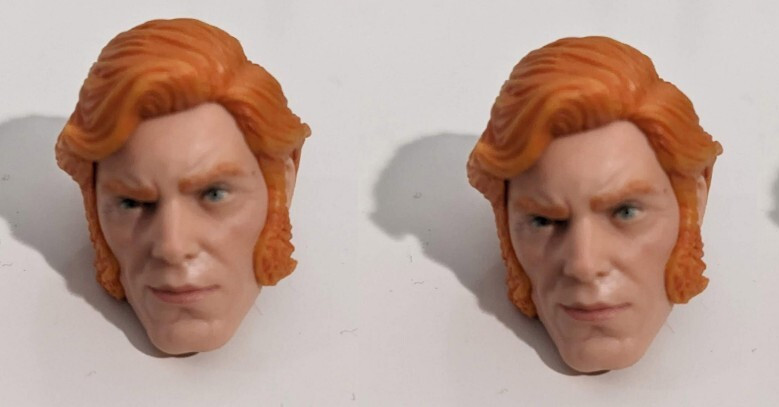 2x Marvel Legends BANSHEE SIDEBURNS HEAD Custom Figure Fodder (60th Anniv 3 Pack