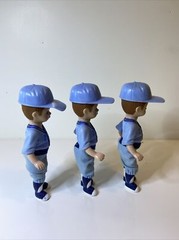 Lot of 3 2005 McDonald’s Madame Alexander Baseball Player Doll 4.75″ Tall