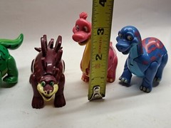 Dino Cafe T-Rex Toy Lot Jointed Posable Dinosaurs ,6 Figures Set Animated Show