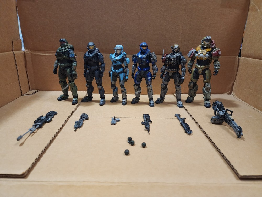 MCFARLANE TOYS Halo Reach Noble Team Action Figures All Six Complete