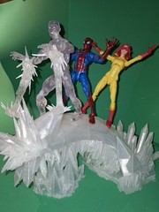 3D Printed Marvel legends Iceman Ice Slide effects Diorama Xmen Xfactor