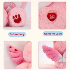 Genuine Care Bears 15cm Angel Wings with Crown Plush Keychain Bear Bag Charm