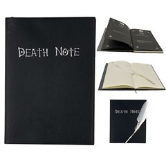 Goldenvalueable Anime Death Note Cosplay Notebook with Feather Pen and Bookmark