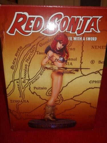 RED SONJA PORCELAIN, 7+” DYNAMITE ENTERTAINMENT STATUE “VINTAGE” 2007 JC