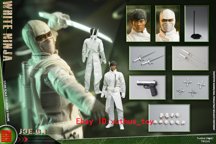 TW2141: TWTOYS White Ninja (GI Joe Storm Shadow) 1/12 ACTION FIGURE In Stock
