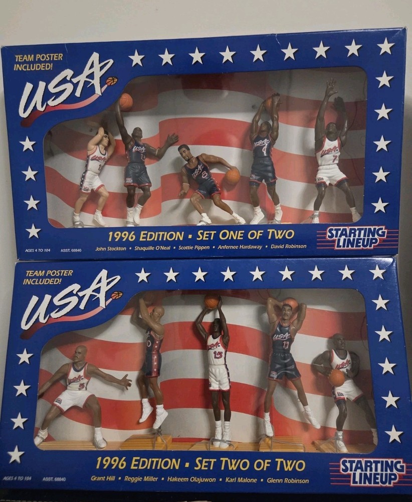 Starting Lineup USA Olympic Basketball Team Figures 1996 Sets One & Two NEW