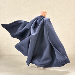 PB-C-NAV: 1/12 scale Navy Blue wired cape for 6″ action figure