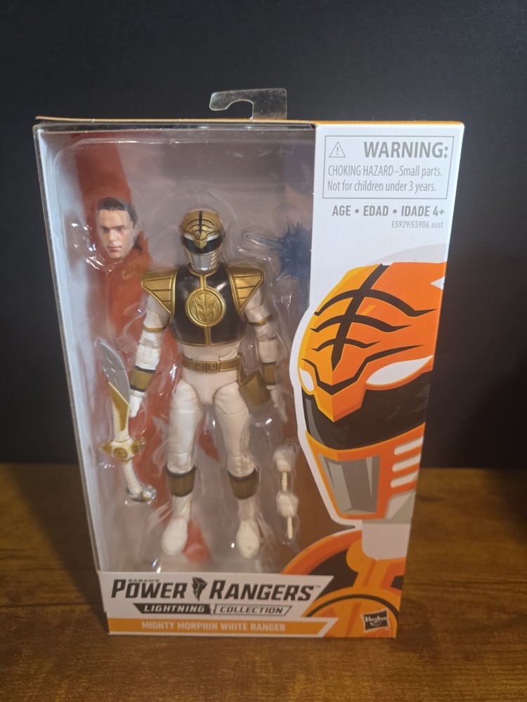Power Rangers Lightning Collection Mighty Morphin White Ranger Hasbro 6″ SEALED!
