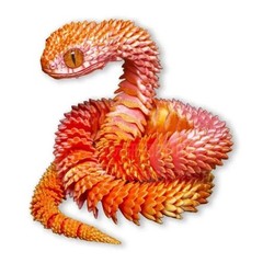 3D Printed Snake Articulated Viper Fidget Decor Toy Office Desk Toys Cobra