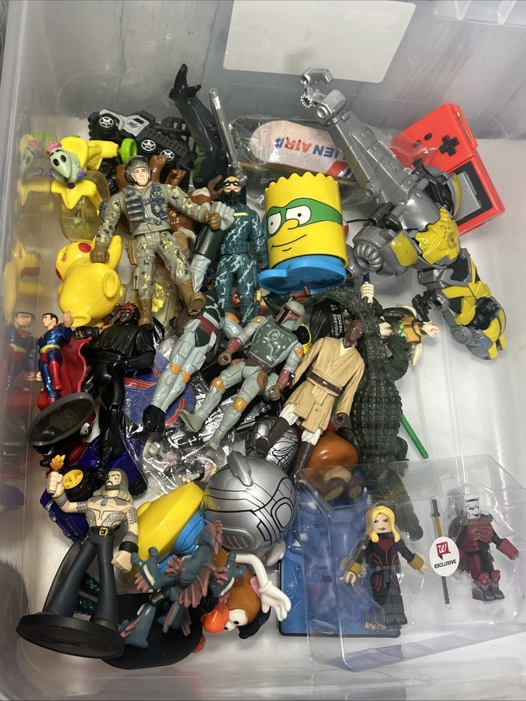 Mixed Lot of Toys, cars and Action Figures 3 Lbs. 40 toys no doubles