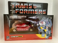 TRANSFORMERS G1 Reissue Mirage Blue / Clear Black/Gold Red Free SpeedPAK Ship