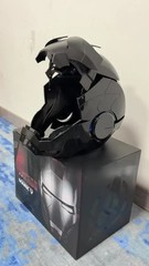 Autoking Iron Man Black MK5 Helmet Electronic Voice Activated Cosplay Mask Gift