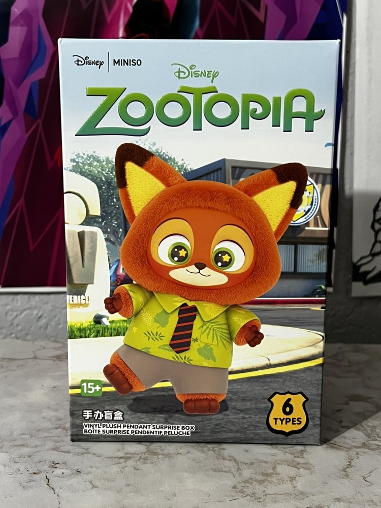 AUTHENTIC MINISO Zootopia Series doll Vinyl Plush Pendant Blind Box Figure Gift