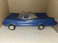 Vintage 1966 Lili Ledy Mexico Batman Batmobile Batimovil 21″ Blow Mold Car Toy