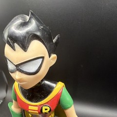 Batman Robin Action Figure Toy Plastic Green Red Yellow Black Cape
