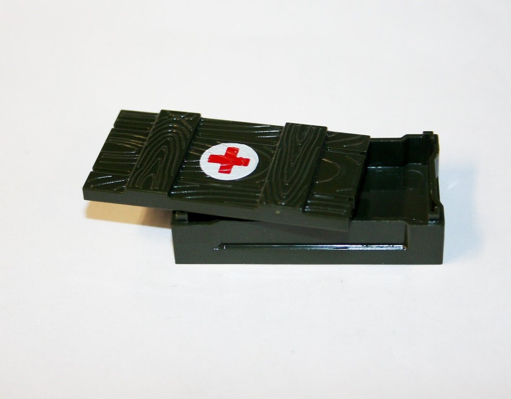 NEW WW2 LONG WOODEN BOX CRATE MEDIC DIY FOR MINIFIGURE BULK PACKAGING INDIVIDUAL
