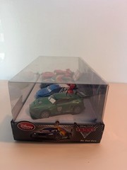 Cars Disney Store LOT OF 2 LIGHT UP 4 PACK WORLD GRAND PRIX RACERS HTF