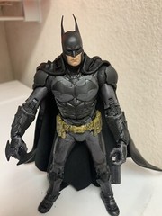 custom batman arkham knight Asylum wired leather cape 1/12 mcfarlane NOT FIGURE