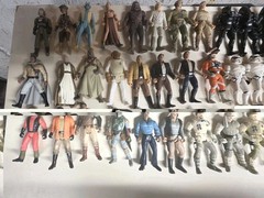 Star Wars Figures-BIG LOT. 64 FIGURES (POTF) With Accessories, Weapons, Backpaks