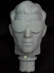 CUSTOM MEGO SCALE PLASTIC MAN RESIN HEAD for 8 INCH FIGURE BODY (Z123)