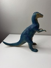 JARU Pachycephalosaurus Dinosaur Figure Blue Green Rubber Vinyl 8” #1083 Toy