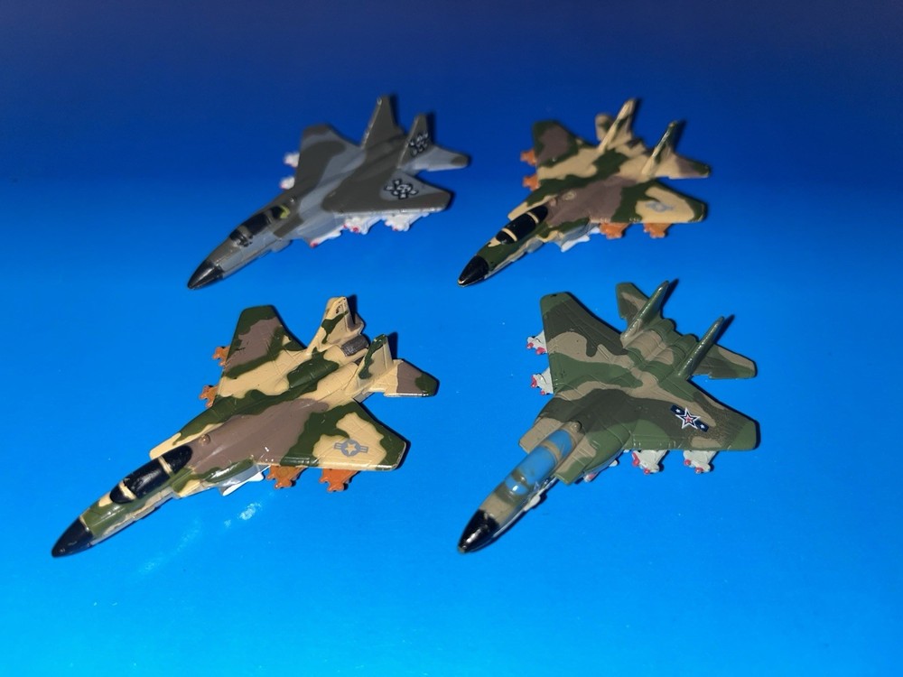 Micro Machines Military Lot X4 F-15E Strike Eagle Fighter Jet Aircraft Plane
