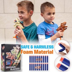 2Pack T-rex & Stegosaurus Small Dinosaur Blaster Gun Toys for Boys 3-6 Year Old