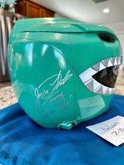 Signed Authentic JDF Cosplay MMPR Green Ranger Power Rangers Helmet
