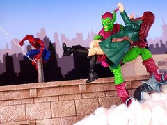 City Skyline Silhouette Day 30″ Backdrop for Action Figure Photography – NO FIG
