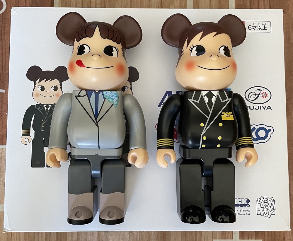 BE@RBRICK ANA Nippon Airways CAPTAIN Poco-chan & Attendant Peko-chan 400% ONLY