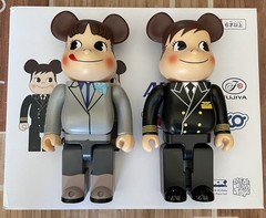 BE@RBRICK ANA Nippon Airways CAPTAIN Poco-chan & Attendant Peko-chan 400% ONLY