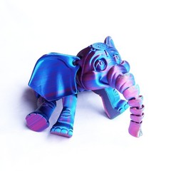6.7inch 3D Printed Elephant Model,Articulated Animals figure,Toys Home Decor