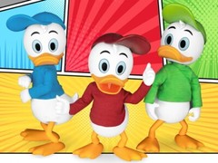 🗨🦆Beast Kingdom DuckTales Huey, Dewey and Louie DAH-069 Dynamic 8-ction 🦆🗨
