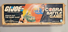VTG 1982 Hasbro GI Joe Cobra Battle Game w/ Box & Extra Launcher Mostly Complete
