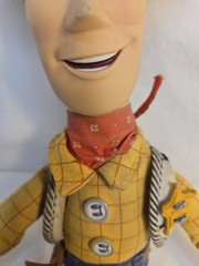Disney Pixar Toy Story Fire Fightin’ Woody Soft Doll 2004 Drawstring WORKS READ