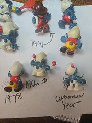 Vintage 1960s 1970s 1990 Smurfs Figures Lot of 11 Peyo Schleich Smurf Figurines