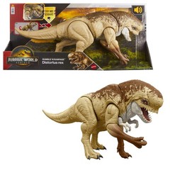 Jurassic World Rebirth Distortus Rex Action Figure 22″ Rumble N Rampage Dino Toy