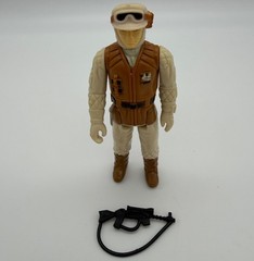 Vintage 1980 Kenner Star Wars Rebel Soldier Hoth Figure Black Rifle Included