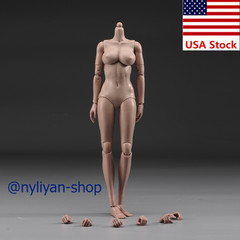 1/6 Female Suntan Super Huge Chest Flexible Girl Body 12”Figure Model Toy