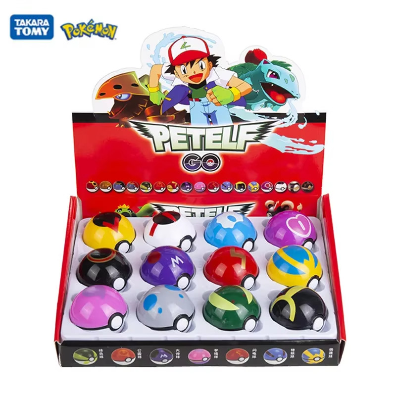 12 Pcs/ Set Pocket Ball Monster Figures Model Toys Pocket Poke Ball Petelf US