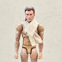 Beige Wired Short fabric Scarf for 4″ ~ 6″ Action Figures