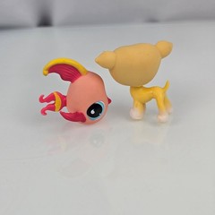Littlest Pet Shop (LPS) Pack of 10 Pets Carry Case 90382 Bobble Head Toy 874 875