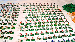 Large Lot (300) Tudor Electric Football Players with some Bases & accessoriess