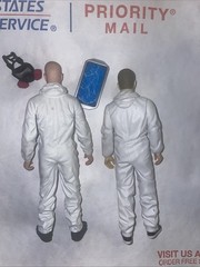 Breaking Bad WALTER WHITE &JESSIE Figure White Hazmat Suit Mezco Toyz
