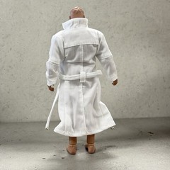 SU-CH-LTC-S-WT: 1/12 White Wired Trench Coat w/ belt for 6 inch action figure