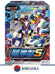Metal Cardbot S BLUE COP S Police Car Transforming Robot Figure Car Toy 2024