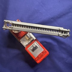 Shing Fat Ltd Fire Truck w/ Extension Ladder w/ Bucket Loose Pull Back Action